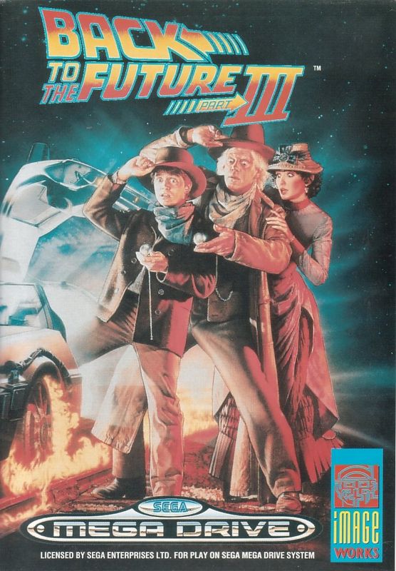 Back to the Future Part III box art for Sega Mega Drive